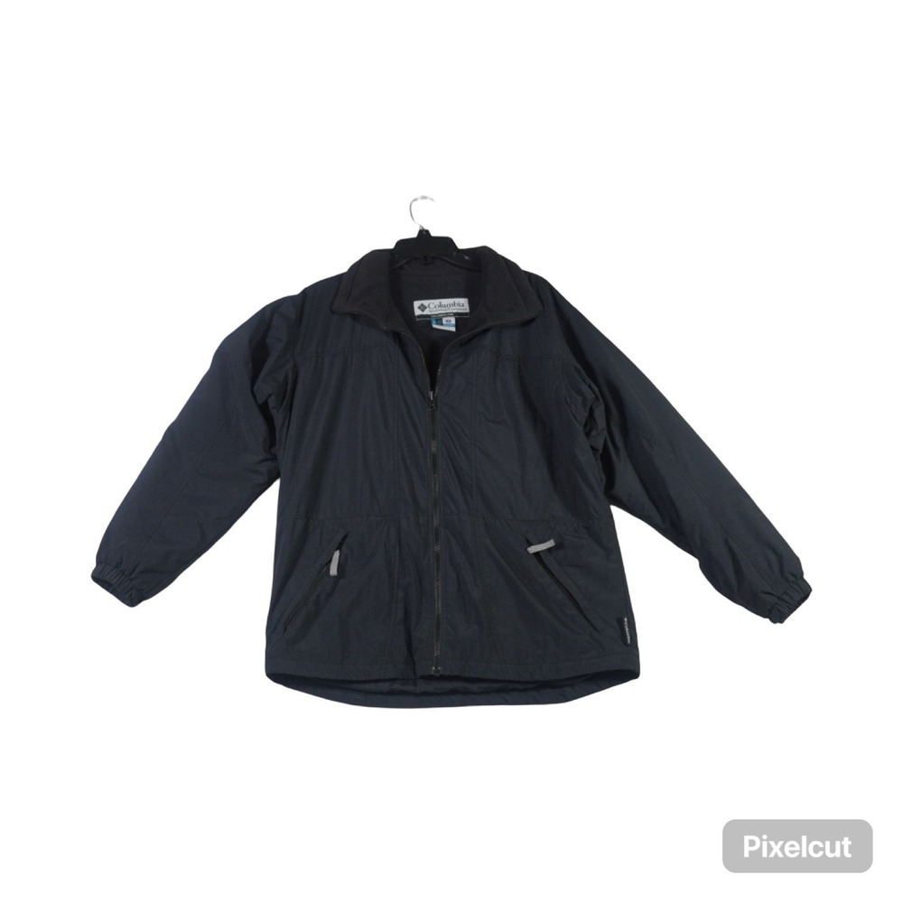 Columbia Sportswear Interchange Jacket Womens Medium Black Fleece Lined Full Zip